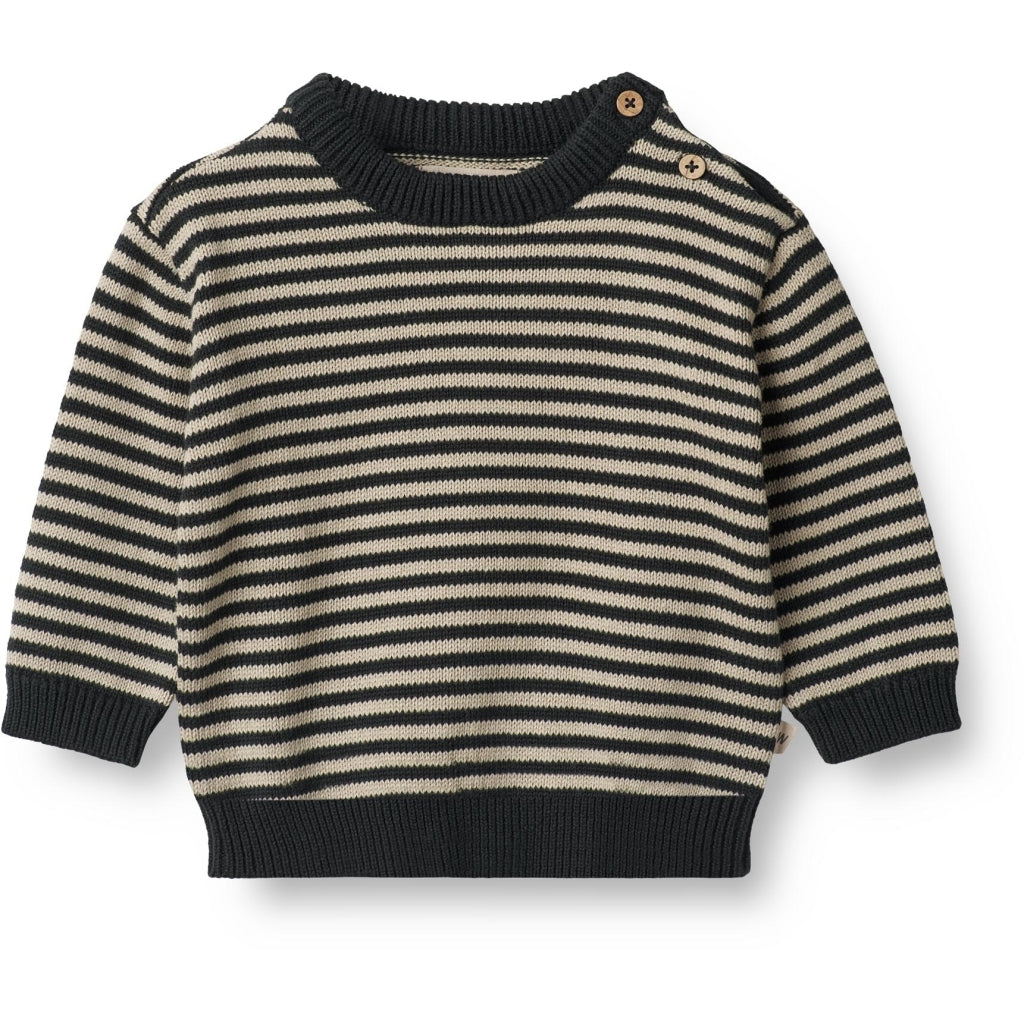 Wheat Baby Pullover Ringel navy/natur