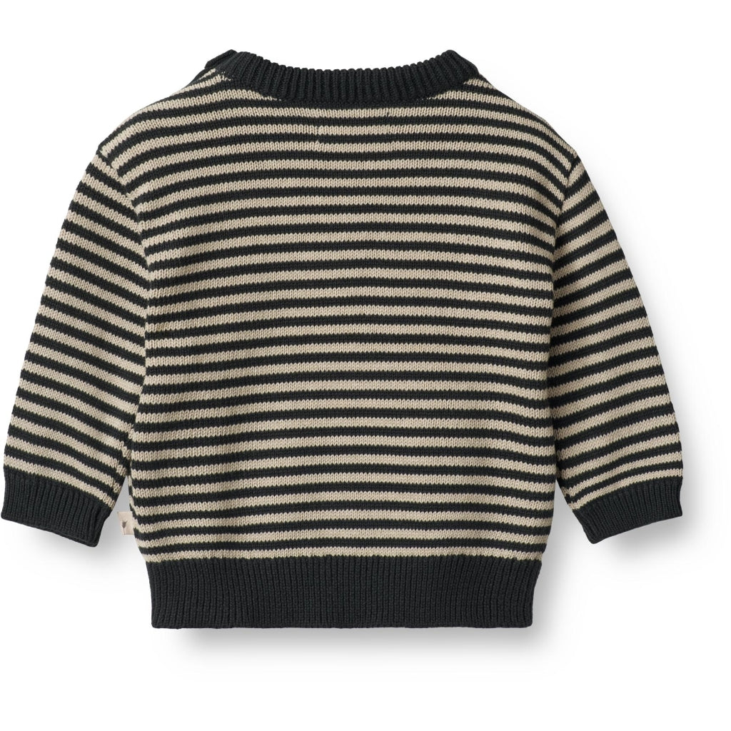 Wheat Baby Pullover Ringel navy/natur