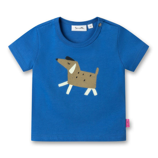 Sanetta Baby T-Shirt Hund blitzblau 11478