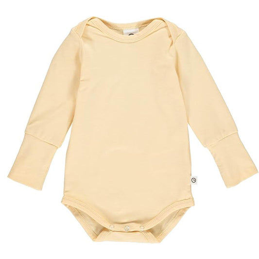 Müsli calm yellow Baby-Body Cozy me Langarm