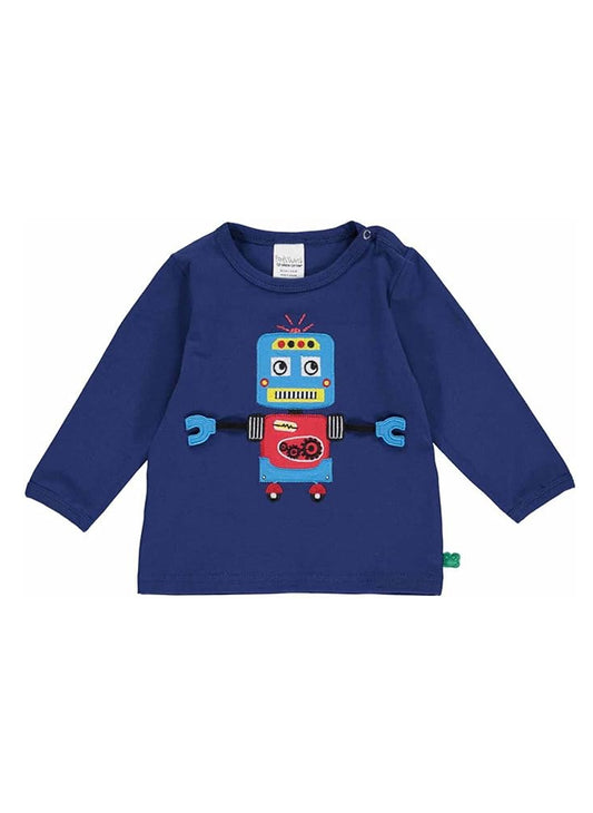 Fred's World T-Shirt Langarm Robot royalblau