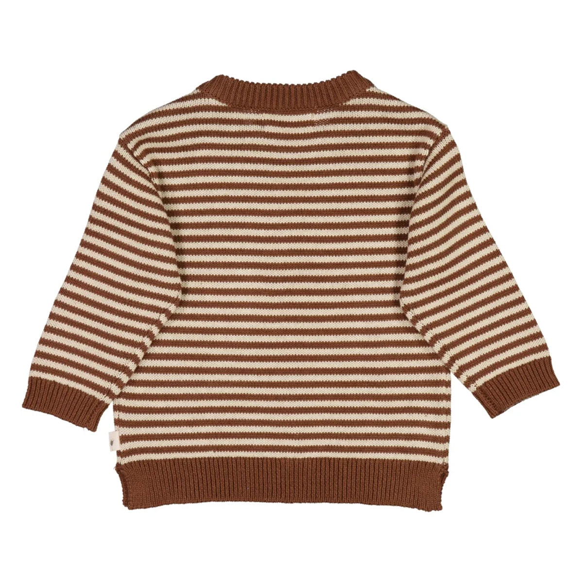 Wheat Baby Pullover Ringel braun/natur