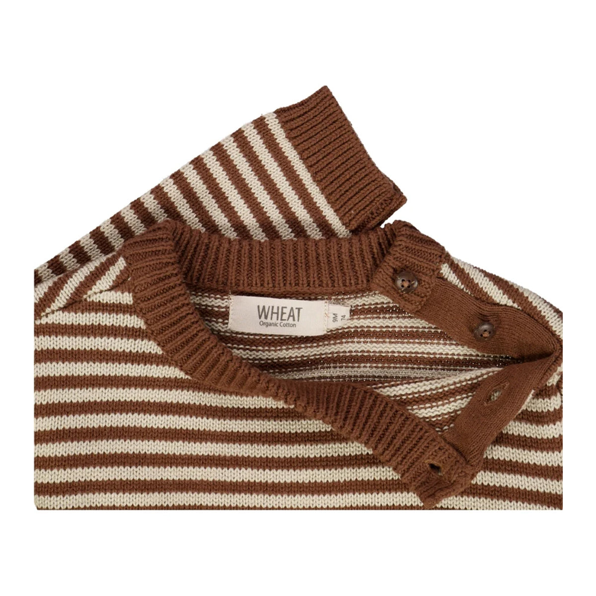 Wheat Baby Pullover Ringel braun/natur