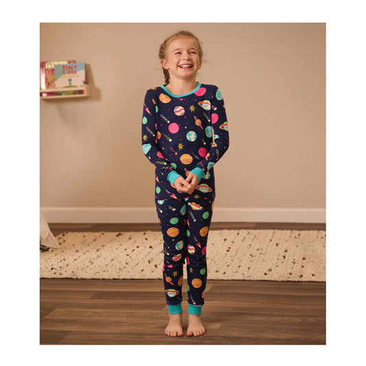 Hatley Interstellar Kinder Bio-Baumwolle Pyjama F23SEK204O