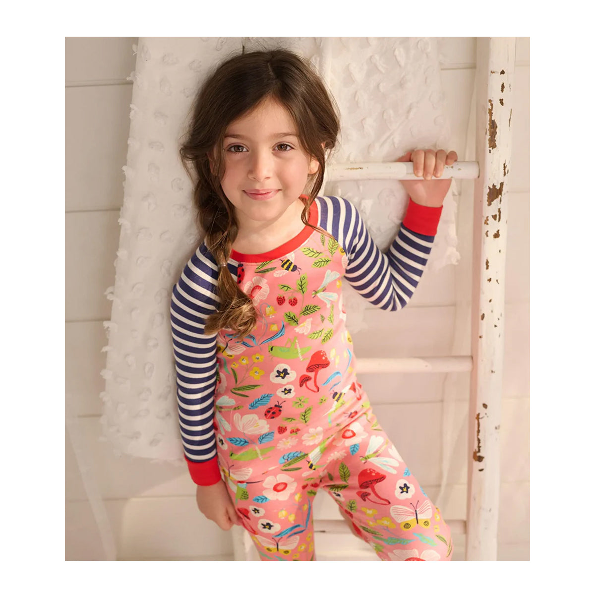 Hatley Enchanted Garden Kinder Bio-Baumwolle Pyjama S22EGK1269