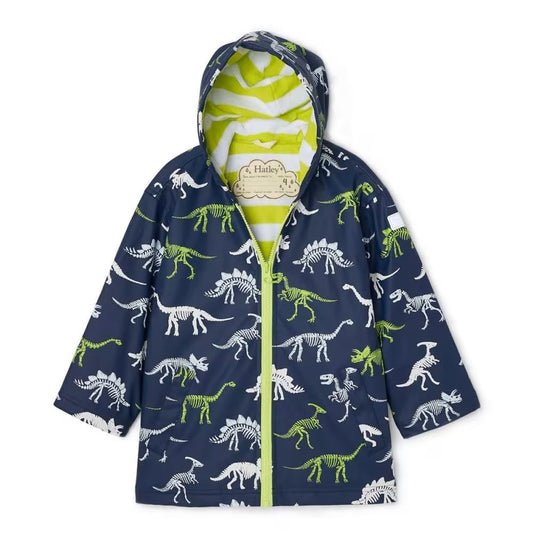 Hatley verfärbende Kinder Regenjacke Dino Fossils S21DBK818