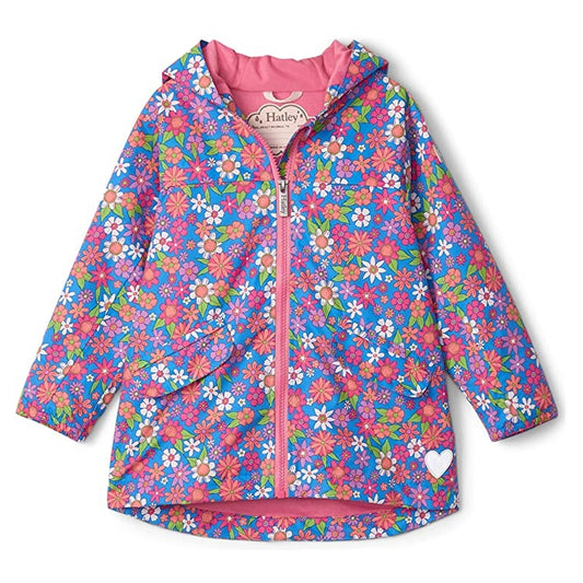 Hatley Kinder Regenjacke Microfaser Retro-Blumen S23RFK1428