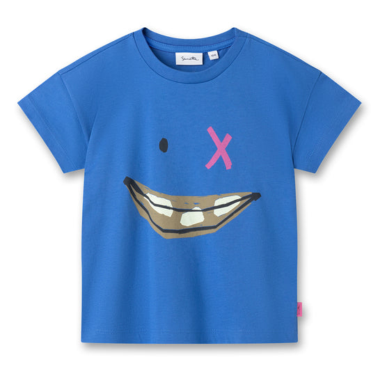 Sanetta Kinder T-Shirt Smiley blitzblau 11467